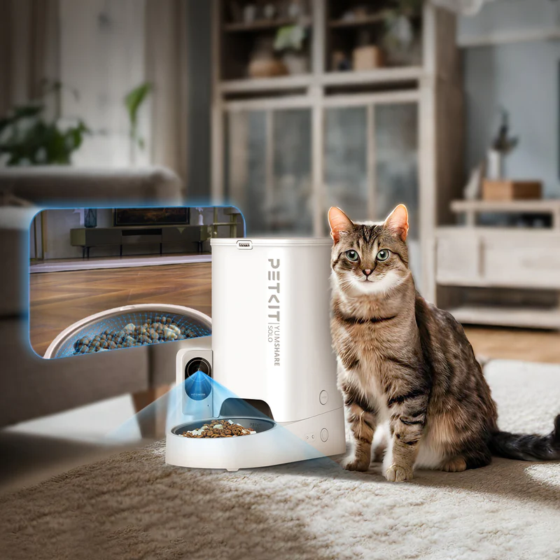 Yumshare SOLO Smart Pet Feederカメラ付きペット用自動補給餌器（スマートペットフィーダー）